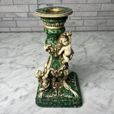Vintage Renaissance Baroque Florentine Cherub Angel Candlestick Holder picture