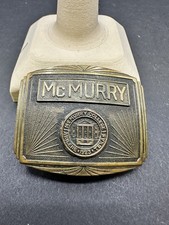 Vintage Abilene Texas McMurry College Belt Buckle Brass PAT 3-8-27 Brass picture