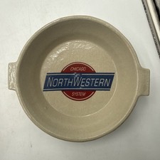 VINTAGE RED WING STONEWARE CHICAGO AND NORTHWESTERN SYSTEM RAILROAD BAKING DISH picture