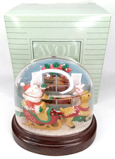Vintage 1988 Avon Vision Of Christmas Light Up Snow Dome With Original Box picture