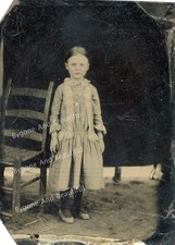 Tintype Adorable Young Girl Outdoor Unusual picture