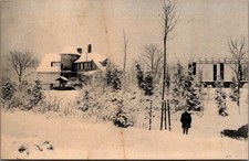 Westbrook, CT Winter Estate Scene Postcard - William J. Neidlinger picture
