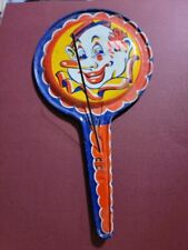 Vintage New Years Eve Noisemaker Kirchhof Life Of The Party Paddle Clown Tin Toy picture