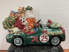Vintage 2003 Sweetz & Treatz Santa Sports Car Ceramic Cookie Jar 13.5