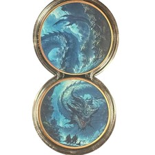 Abyss Dragon 2-Coin Copper Collectible Set – Blue Fantasy Dragon Art picture