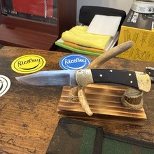 Vintage 1980-81 Buck 112 USA No Nail Nick Lockback Knife with Sheath picture