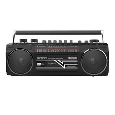 Cassette Boombox, Retro Blueooth Boombox, Cassette Player and Recorder, AM/FM... picture