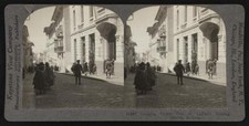 Looking down one of La Paz's sloping streets Bolivia Old Photo picture
