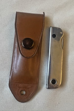 Vintage Made in USA Folding Pocket Knife Tool in Case Z picture
