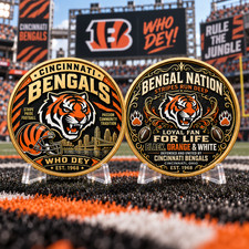 Cincinnati Bengals Varsity Whiskey Lover America’s Team Commemorative Coin picture