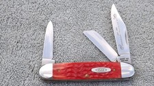 1989 Case xx Centennial CATTLE CATTLEMAN knife R6345 1/2 Red Bone Handles  RARE picture
