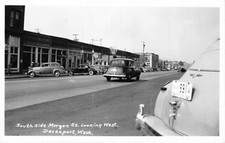 Postcard WA: RPPC Morgan Street, Davenport, Washington, Photo, 1940's picture
