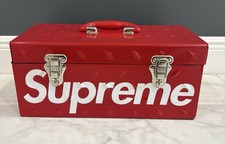 Supreme Diamond Plate Tool Box Red Box Logo FW18 Brand New 2018 White Logo picture