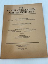 Vintage 1933 Daniel Guggenheim Airship Institute Publication No 1 Records Book picture