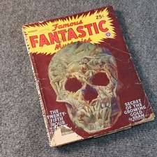 Famous Fantastic Mysteries #41 1946 Pre Code Horror Skull Cover Bram Stoker Pulp picture