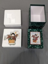 Vintage 2002 Longaberger Lang Ornaments Friendship Glows Snowman Ornament picture
