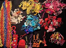 Vintage 1980s Plastic Clip On Bell Charm 9 Necklace Resell Lot 100 Charms picture
