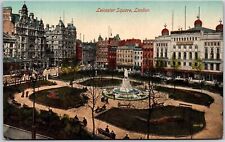 Leicester Square London England Fountain Sqaure Buildings Postcard picture