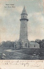 Fall River Massachusetts Water Tower Hugh C. Leighton Postcard picture