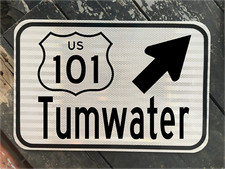 TUMWATER WASHINGTON US 101 Highway road sign 12