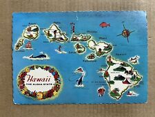 Postcard Hawaii HI State Pictorial Map Greetings Aloha Hawaiian Islands Vintage picture