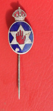RARE 1910 Ulster Volunteer Force Loyalist Unionist Enameled SILVER Pin BADGE picture