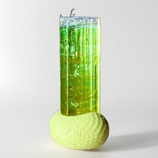 Rare Brilliant Neon Green Purple Tip Tourmaline Crystal Natural Raw Specimen picture