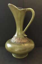 Antique Art Deco Royal Haeger USA Green & Gold Pottery Vase picture