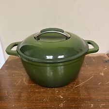Kitchen Aid 3.5 QT Green Enameled Cast Iron Dutch Oven With Lid 8.5-9” picture