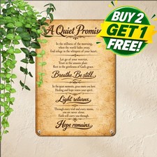 Psalm 23 Bible Verse Metal Sign Vintage Christian Scripture Tin Plaque 8x12 picture