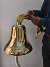 Big Brass Door Bell Wall Hanging Mount bell Nautical Brass Ship Loud Sound Decor picture