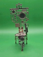 Vintage 1998 CHRISTOPHER ROYAL MINIATURE ABSTRACT ART METAL CHAIR picture