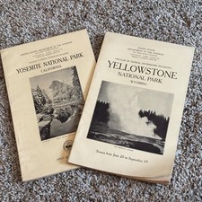 1930s Yellowstone Circular Guidebook Set Wyoming California Vtg Ephemera RARE picture