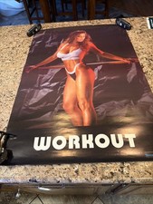 *LARGE* Original “WORKOUT” 1989 Vintage Sexy Gym Girl Starmakers Poster | 32x22 picture
