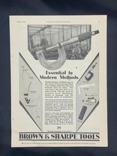 Magazine Ad - 1929 - Brown & Sharpe Tools - Providence, RI picture