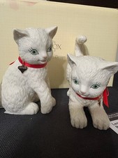 Lenox Ivory Cats Set of 2 Figurines Textured Fur - New in Box with COA picture