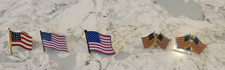 New Vintage America American Flag Hat Cap Lapel Pin Patriotic Lot of 5 picture