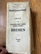 1929 Bremen North German Lloyd Cruise Line Cabin Plan picture