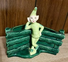 Green Pixie Elf Planter By Treasure Craft 1950s picture