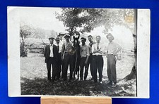 RPPC Men With Horse Vintage Photo Postcard Unposted 1906-1915 picture