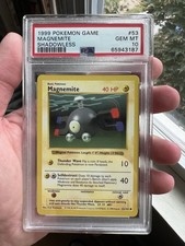 1999 Pokemon Base Set Shadowless Magnemite 53/102 PSA 10 GEM MINT picture