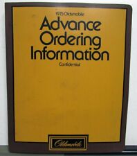 1975 Oldsmobile Advance Ordering Information Toronado Starfire Cutlass 98 Omega picture