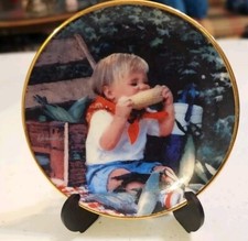 Vintage 1996 Porterfield's Rob Anders Miniature Plate Digging In #2157A picture