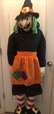 Vintage Lillian Vernon Halloween Witch Holiday Halloween Decor Lifesize Plush picture