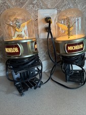 2 Michelob Beer Sconces Wall Lights Vintage Style Bar lights TESTED WORKING picture