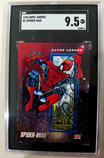 1992 Impel Marvel Super Heroes #1 Spider-Man - SGC 9.5 Graded 🔥 💎  picture