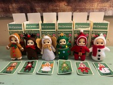SET 6 Mr Christmas Mystery Mini Elf Ornament Ginger Dash Angie Piney Flurry Nick picture