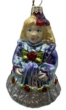 VTG Spode rare Christmas Tree Ornaments Sophie Doll Ornament, Blue, Silver picture