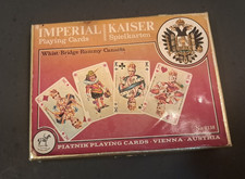 Vtg. Austrian Imperial Kaiser Piatnik Playing Cards - Two Complete Decks  EUC picture