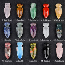Mix Natural Hand Carved Quartz Crystal Skull Reiki Healing Random Gifts1pc picture